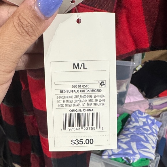 Stars Above Red and Black Plaid Robe - Picture 4 of 5